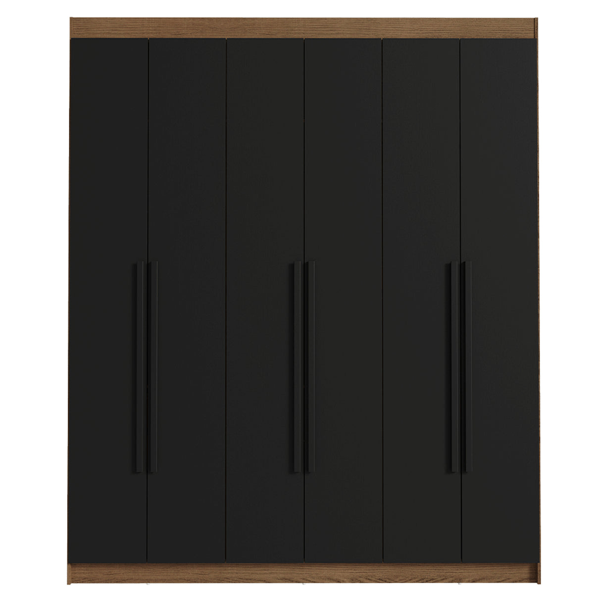 Closet Venus Marrón y Negro 180x217cm con Seis Puertas y con Doce Compartimientos - CLOSETS | Bylmo