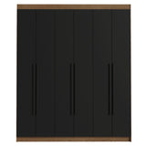 Closet Venus Marrón y Negro 180x217cm con Seis Puertas y con Doce Compartimientos - CLOSETS | Bylmo
