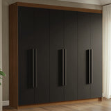 Closet Venus Marrón y Negro 180x217cm con Seis Puertas y con Doce Compartimientos - CLOSETS | Bylmo