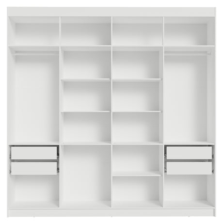 Closet Venus Blanco 216x217cm sin Puertas y con Diecisiete Compartimientos - CLOSETS | Bylmo