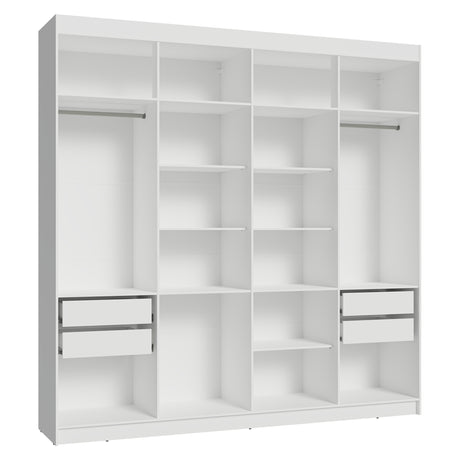 Closet Venus Blanco 216x217cm sin Puertas y con Diecisiete Compartimientos - CLOSETS | Bylmo
