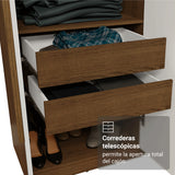 Closet Venus Marrón y Blanco 216x217cm con Ocho Puertas con Diecisiete Compartimientos y con Espejo - CLOSETS | Bylmo