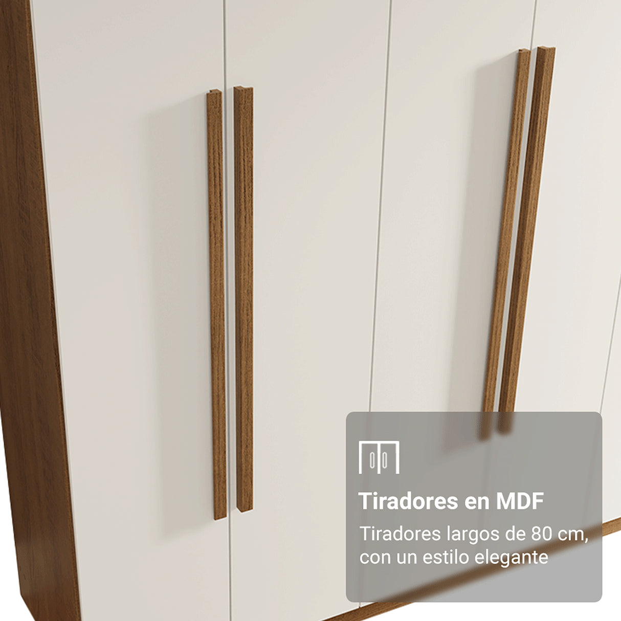 Closet Venus Marrón y Blanco 216x217cm con Ocho Puertas y con Diecisiete Compartimientos - CLOSETS | Bylmo