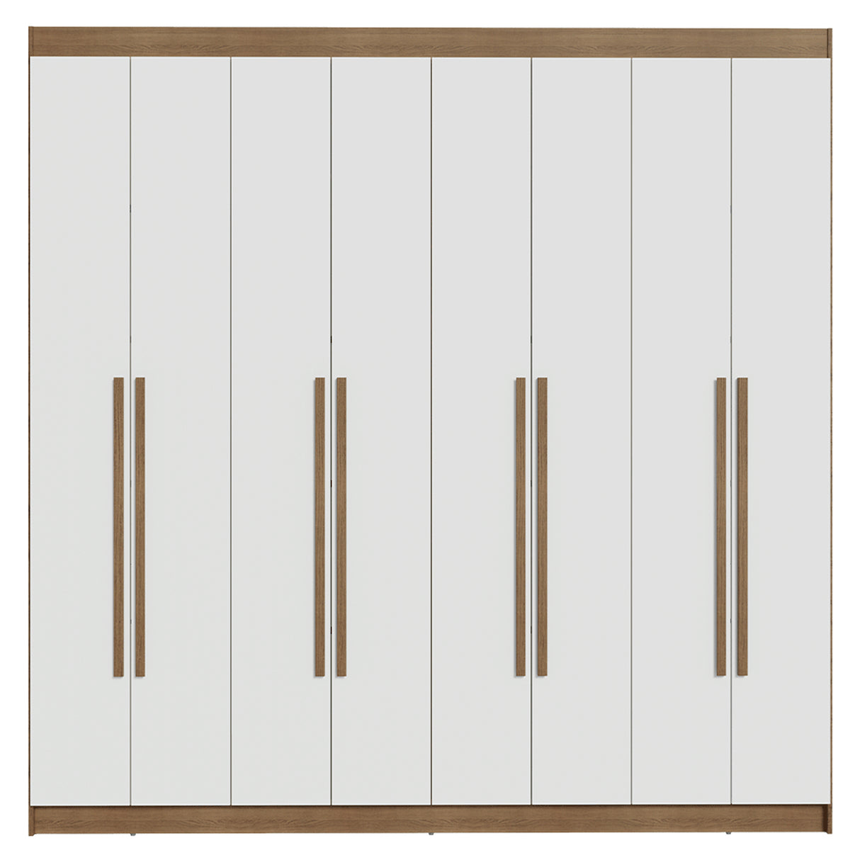 Closet Venus Marrón y Blanco 216x217cm con Ocho Puertas y con Diecisiete Compartimientos - CLOSETS | Bylmo