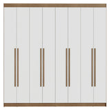 Closet Venus Marrón y Blanco 216x217cm con Ocho Puertas y con Diecisiete Compartimientos - CLOSETS | Bylmo