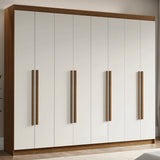Closet Venus Marrón y Blanco 216x217cm con Ocho Puertas y con Diecisiete Compartimientos - CLOSETS | Bylmo