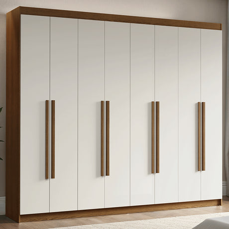Closet Venus Marrón y Blanco 216x217cm con Ocho Puertas y con Diecisiete Compartimientos - CLOSETS | Bylmo