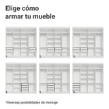 Closet Venus Blanco y Marrón 216x217cm con Ocho Puertas y con Diecisiete Compartimientos - CLOSETS | Bylmo