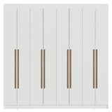 Closet Venus Blanco y Marrón 216x217cm con Ocho Puertas y con Diecisiete Compartimientos - CLOSETS | Bylmo