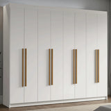Closet Venus Blanco y Marrón 216x217cm con Ocho Puertas y con Diecisiete Compartimientos - CLOSETS | Bylmo