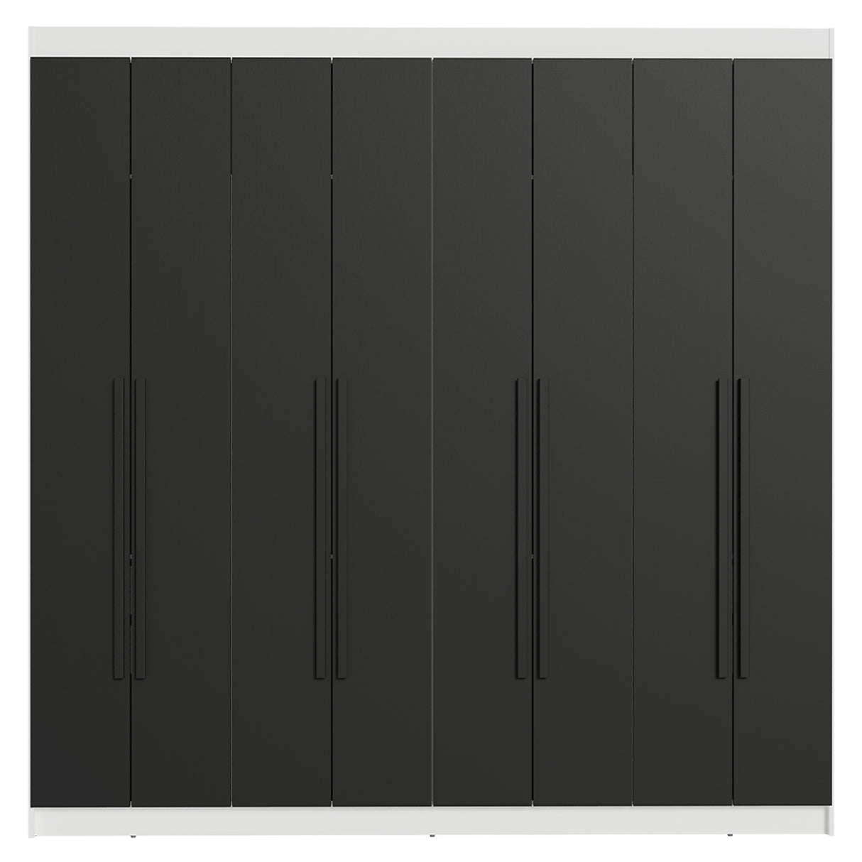 Closet Venus Blanco y Negro 216x217cm con Ocho Puertas y con Diecisiete Compartimientos - CLOSETS | Bylmo