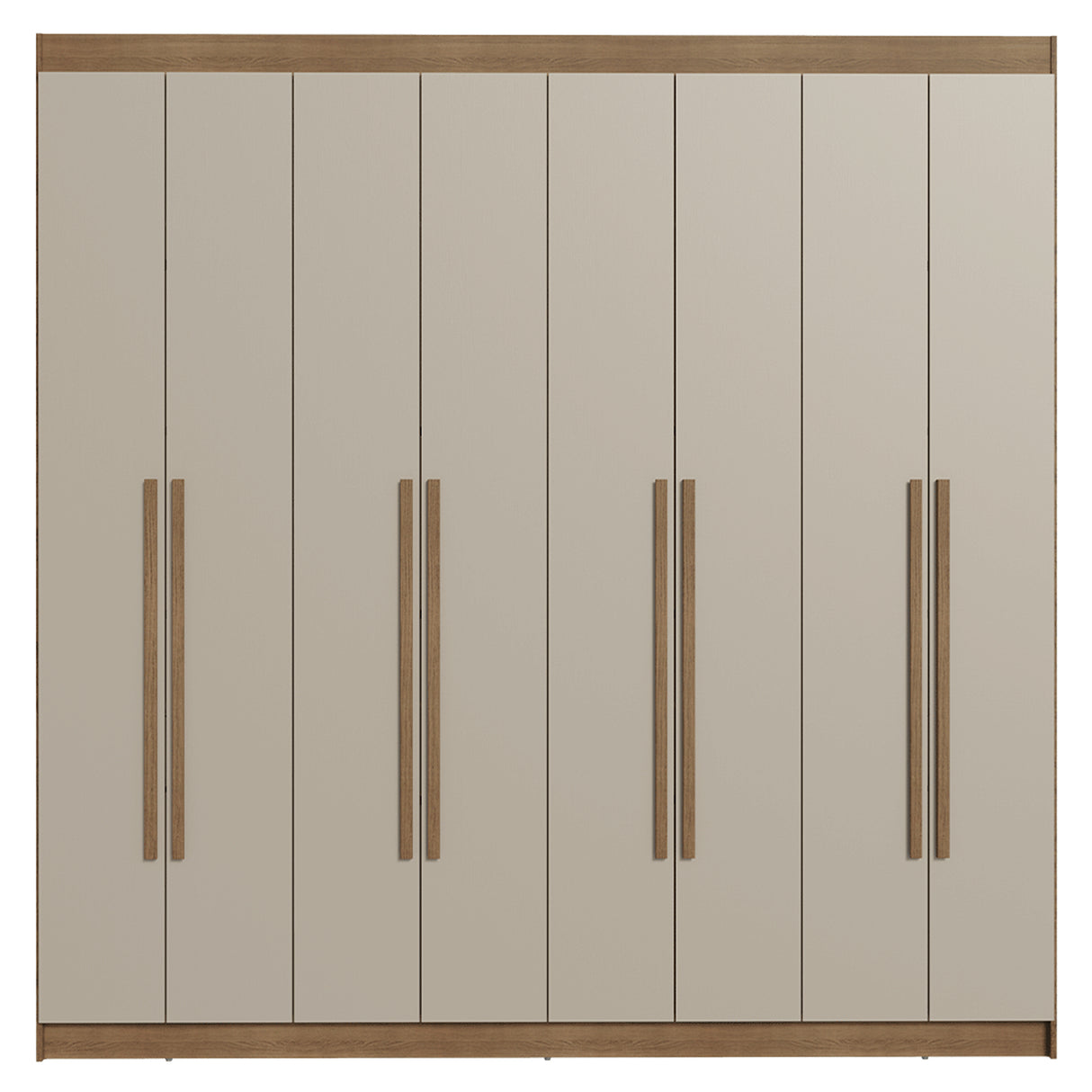 Closet Venus Marrón y Crema 216x217cm con Ocho Puertas y con Diecisiete Compartimientos - CLOSETS | Bylmo