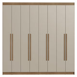 Closet Venus Marrón y Crema 216x217cm con Ocho Puertas y con Diecisiete Compartimientos - CLOSETS | Bylmo