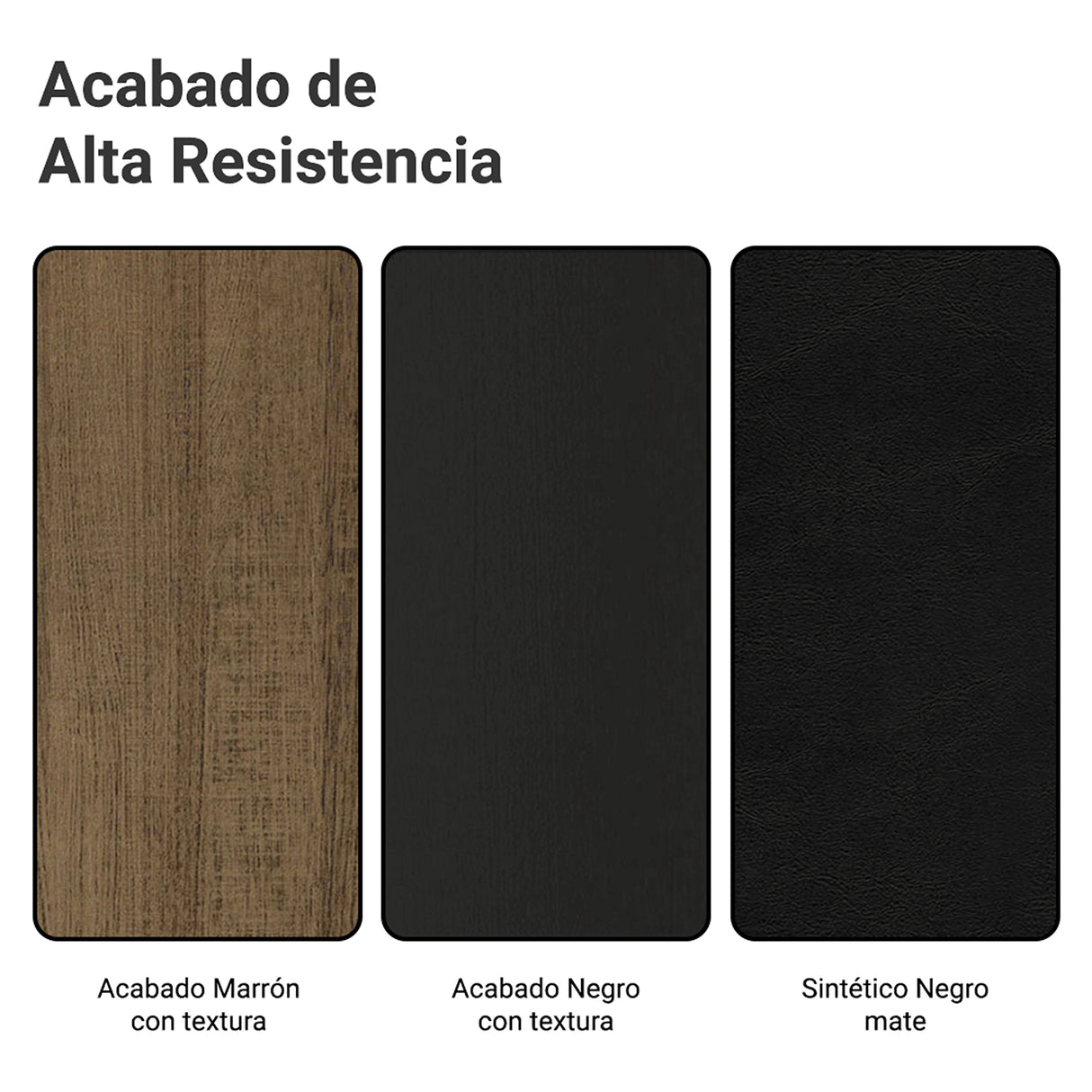Juego de comedor Havana Negro y Marrón 136x76cm Rectangular de Cuatro Puestos con Cuatro Sillas - COMEDORES | Bylmo