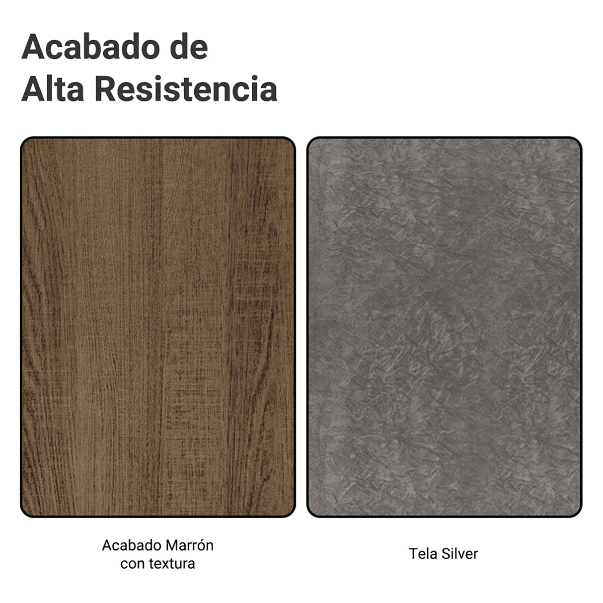 Juego de comedor Mile Marrón y Plata 110x76cm Circular de Cuatro Puestos con Cuatro Sillas - COMEDORES | Bylmo