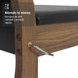 Juego de comedor Madu Marrón y Negro 110x76cm Rectangular de Cuatro Puestos con Cuatro Sillas - COMEDORES | Bylmo