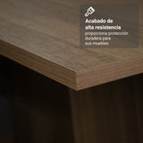 Juego de comedor Sheil Marrón y Crema 104x78cm Rectangular de Cuatro Puestos con Cuatro Sillas - COMEDORES | Bylmo