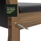 Juego de comedor Aline Marrón y Negro 80x76cm Cuadrado de Cuatro Puestos con Cuatro Sillas - COMEDORES | Bylmo