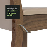 Juego de comedor Dallas Marrón y Crema 80x76cm Cuadrado de Cuatro Puestos con Cuatro Sillas - COMEDORES | Bylmo