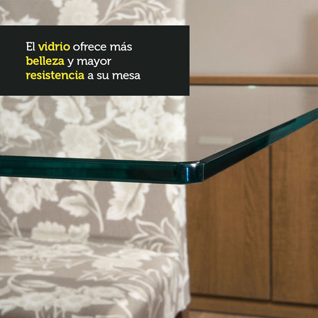 Juego de comedor Noemi Marrón y Negro 80x76cm Cuadrado de Cuatro Puestos con Cuatro Sillas - COMEDORES | Bylmo