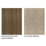 Juego de comedor Ivy Marrón y Beige 80x76cm Cuadrado de Cuatro Puestos con Cuatro Sillas - COMEDORES | Bylmo