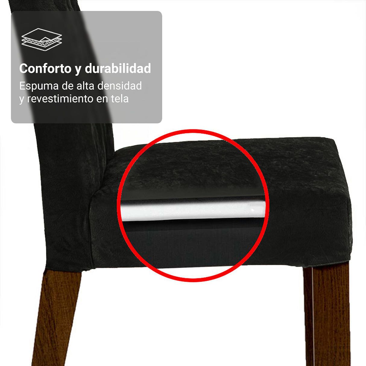 Juego de comedor Ruby Negro Oxford y Marrón 180x78cm Rectangular de Cuatro Puestos con Cuatro Sillas - COMEDORES | Bylmo