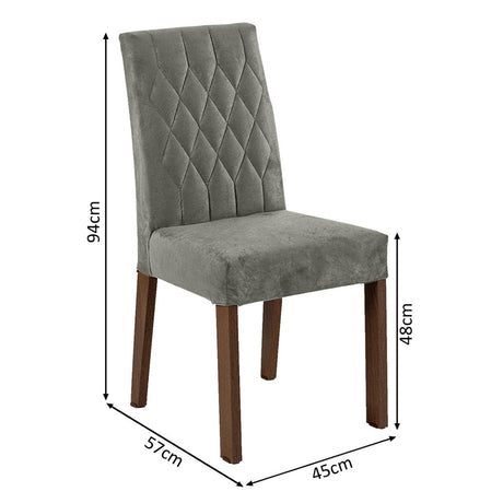 Juego de comedor Ruby Negro y Marrón 180x78cm Rectangular de Cuatro Puestos con Cuatro Sillas - COMEDORES | Bylmo