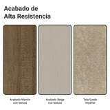 Juego de comedor Évora Marrón y Crema 160x78cm Rectangular de Cuatro Puestos con Cuatro Sillas - COMEDORES | Bylmo