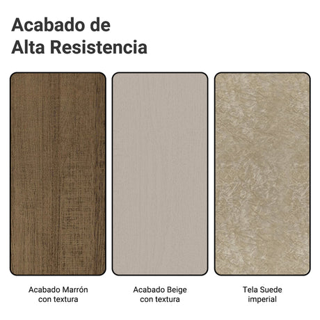 Juego de comedor Évora Marrón y Crema 160x78cm Rectangular de Cuatro Puestos con Cuatro Sillas - COMEDORES | Bylmo