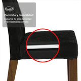Juego de comedor Tulum Marron Oxford y Negro 160x78cm Rectangular de Cuatro Puestos con Cuatro Sillas - COMEDORES | Bylmo