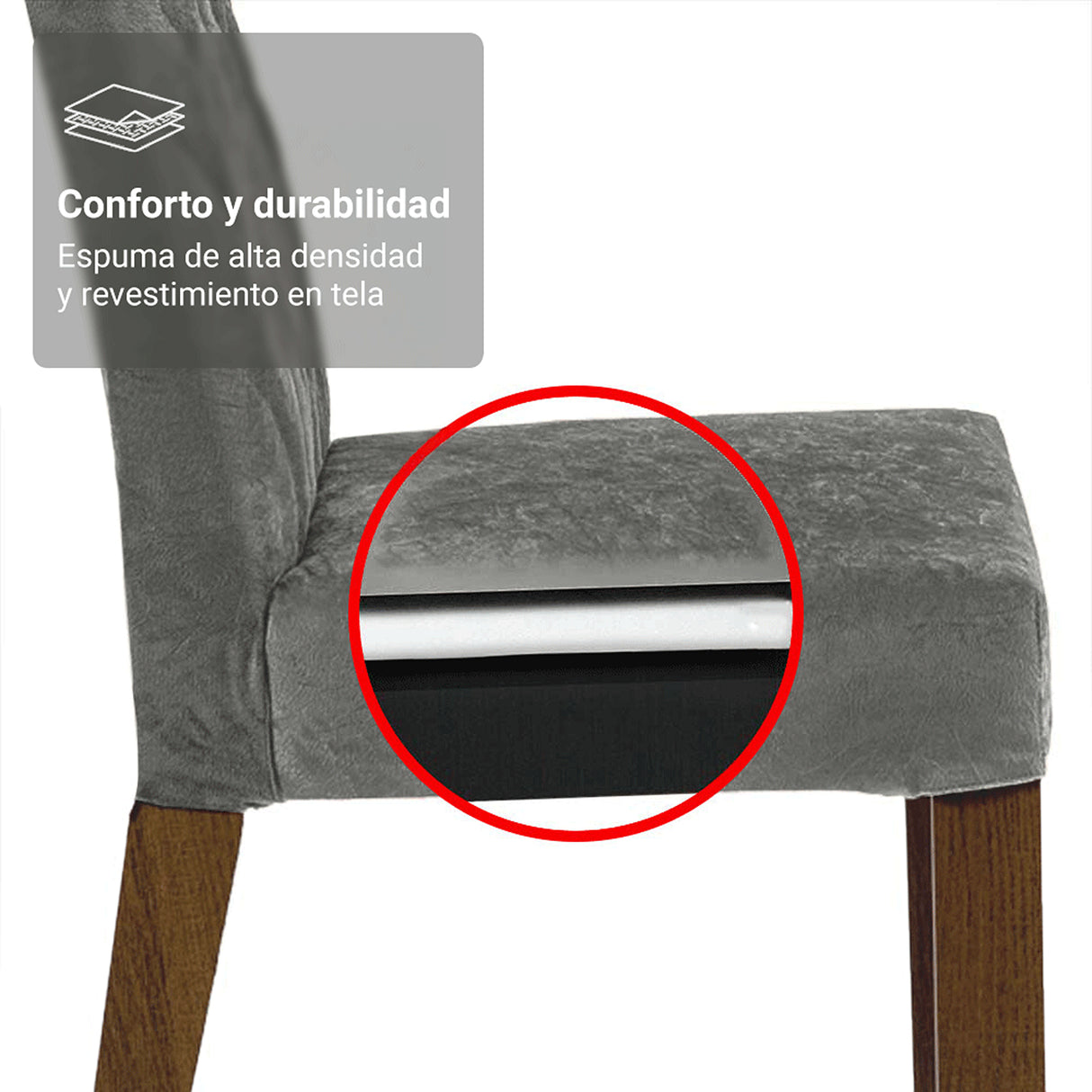 Juego de comedor Tulum Marrón y Plateado 160x78cm Rectangular de Cuatro Puestos con Cuatro Sillas - COMEDORES | Bylmo