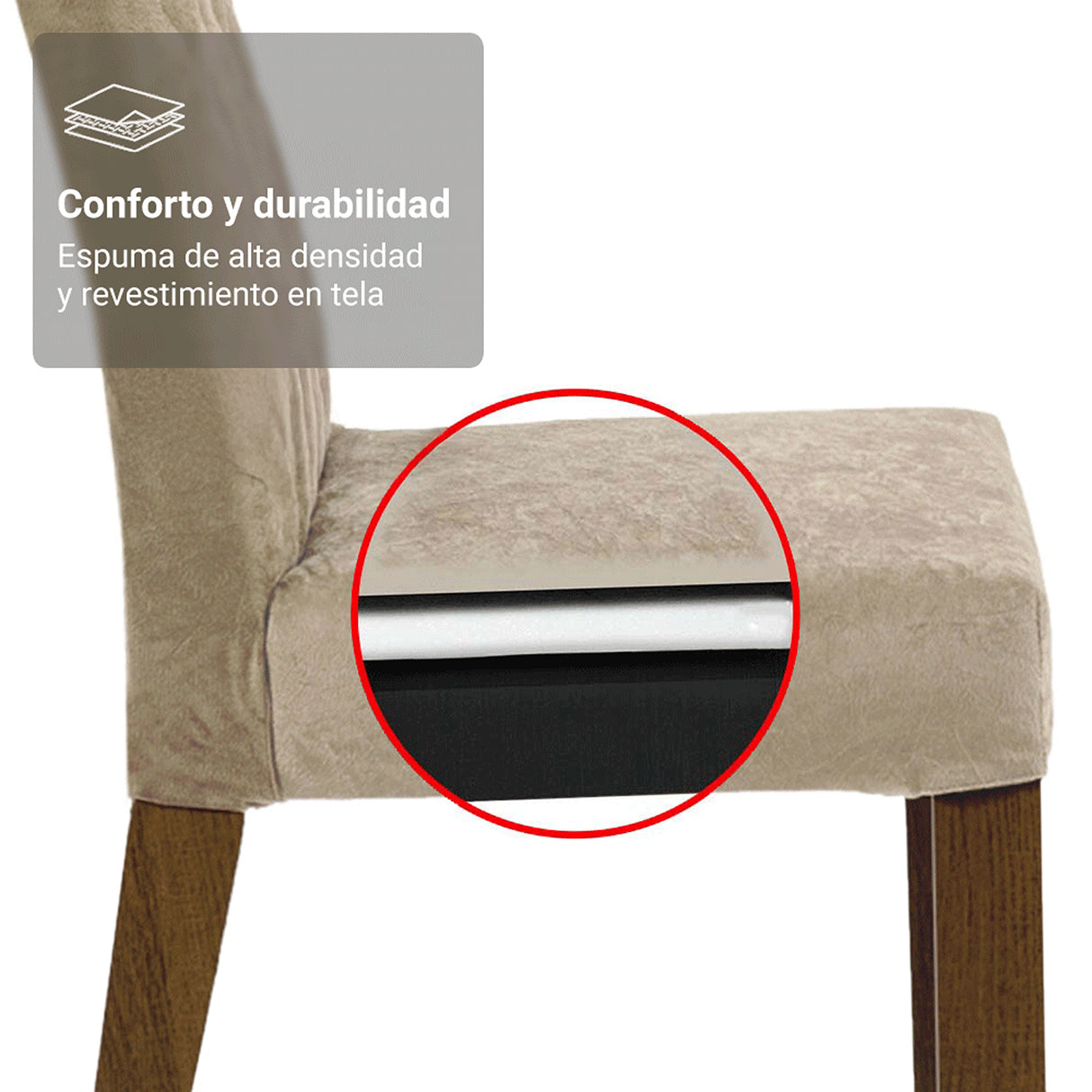Juego de comedor Tulum Marrón y Crema 160x78cm Rectangular de Cuatro Puestos con Cuatro Sillas - COMEDORES | Bylmo