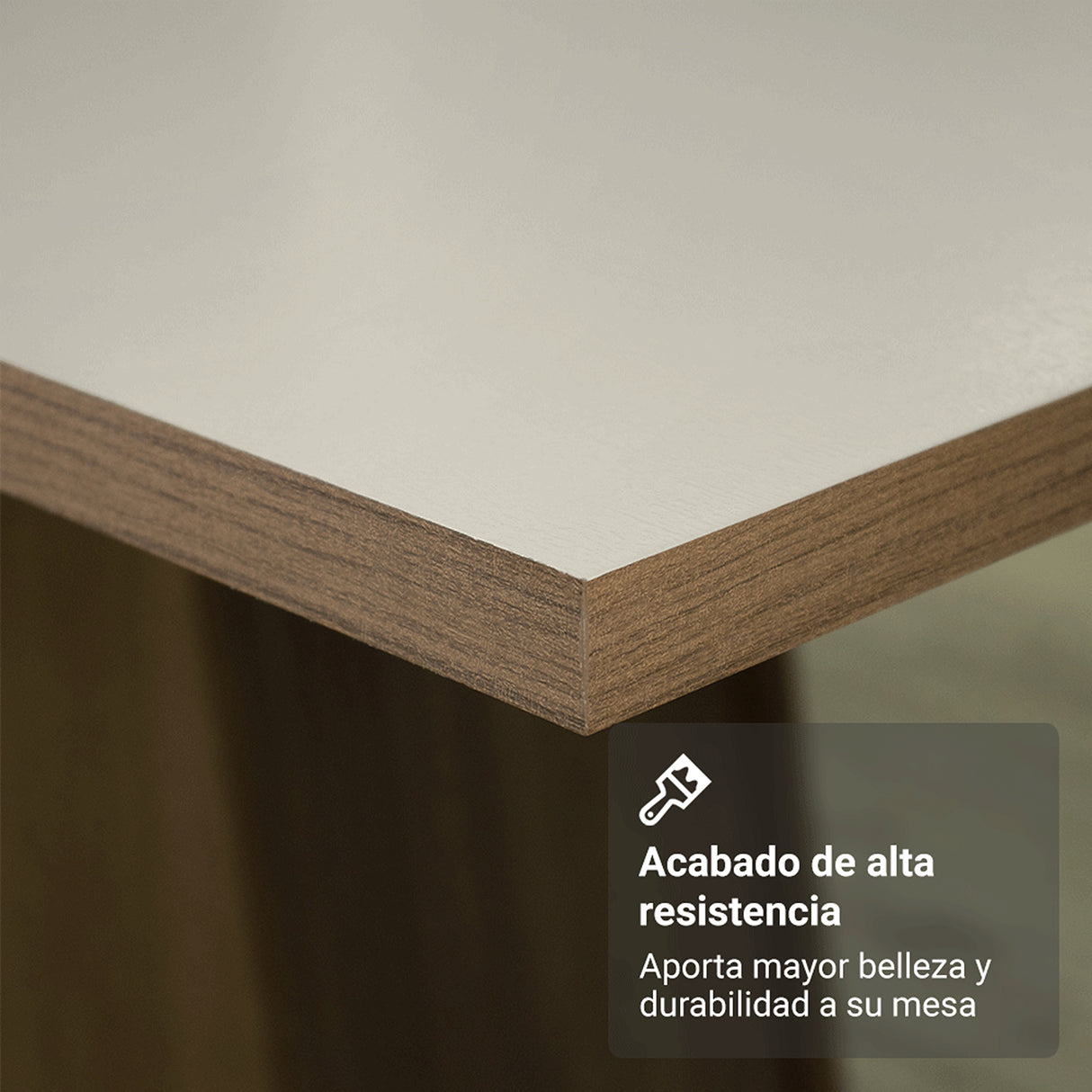 Juego de comedor Tulum Marrón y Crema 160x78cm Rectangular de Cuatro Puestos con Cuatro Sillas - COMEDORES | Bylmo
