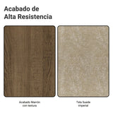 Juego de comedor Porto Marrón y Beige 160x78cm Rectangular de Cuatro Puestos con Cuatro Sillas - COMEDORES | Bylmo