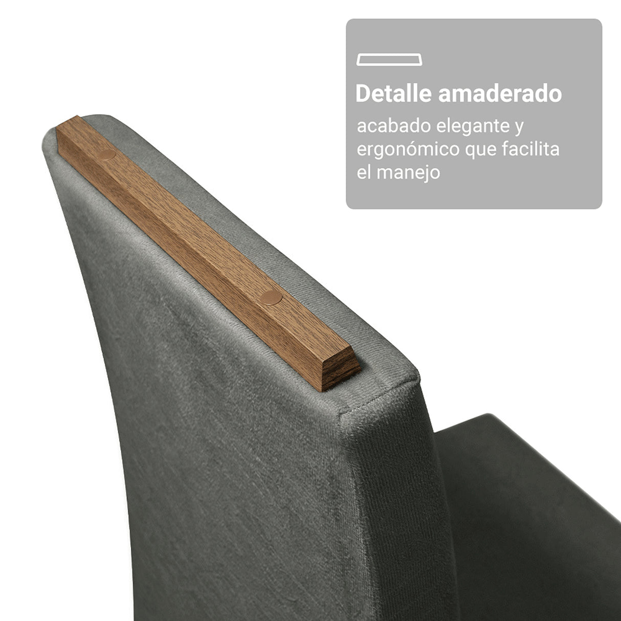 Juego de comedor Porto Marrón y Gris 160x78cm Rectangular de Cuatro Puestos con Cuatro Sillas - COMEDORES | Bylmo