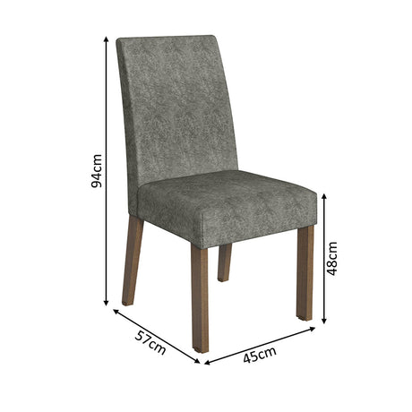 Juego de comedor Valerie Negro y Marrón 180x78cm Rectangular de Seis Puestos con Seis Sillas - COMEDORES | Bylmo