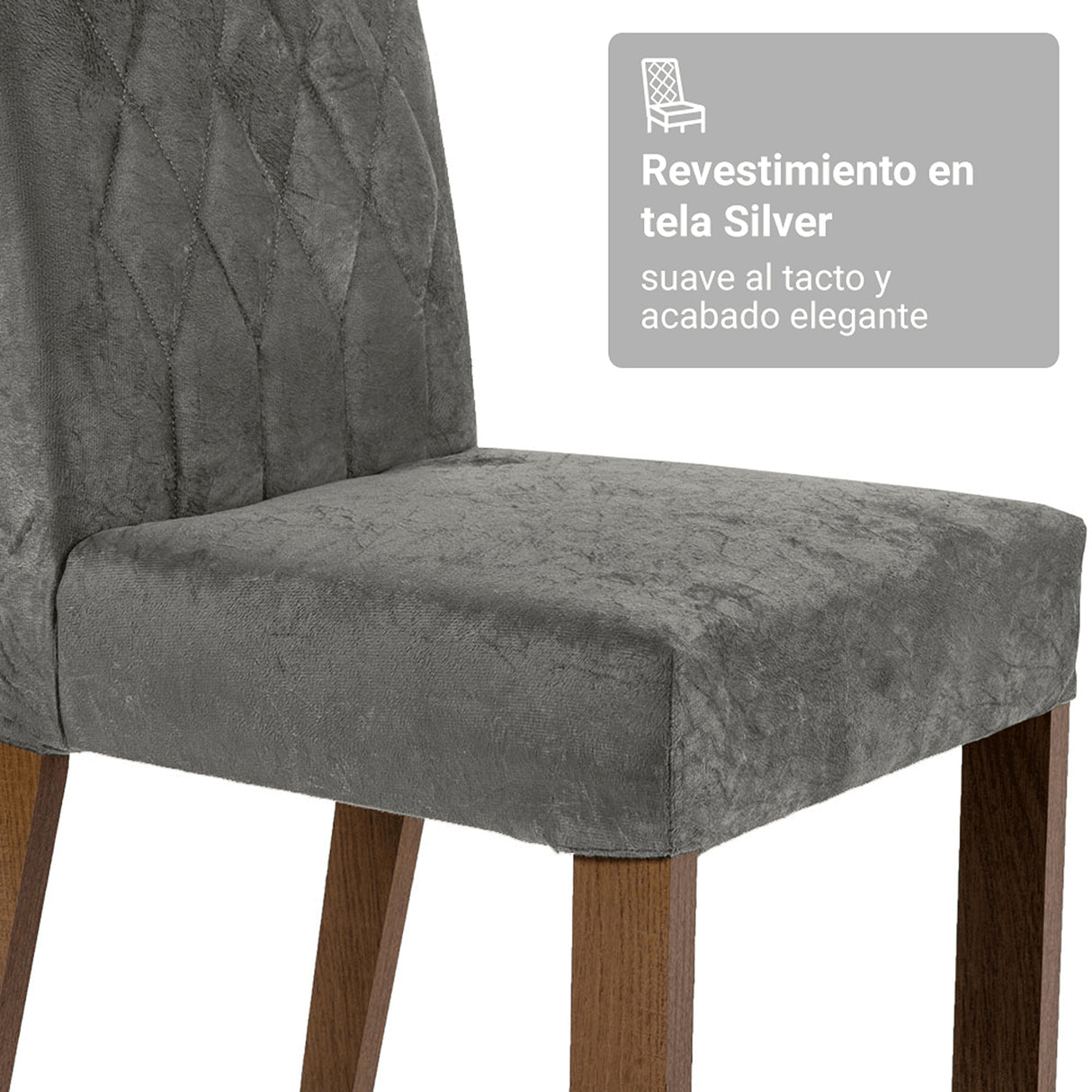Juego de comedor Marissa Negro y Marrón 180x78cm Rectangular de Seis Puestos con Seis Sillas - COMEDORES | Bylmo