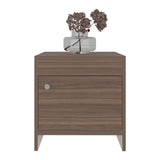 Mesa de Noche Colore Avellana y Blanco 40x41.6cm con Una Puerta - MESAS DE NOCHE | Bylmo