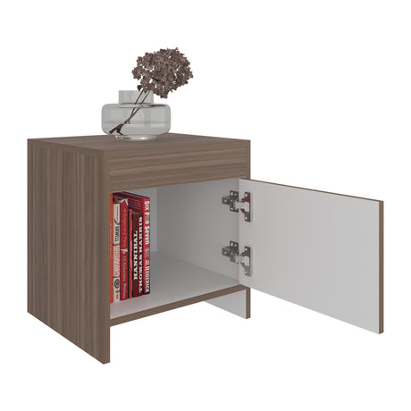 Mesa de Noche Colore Avellana 40x41.6cm con Una Puerta - MESAS DE NOCHE | Bylmo