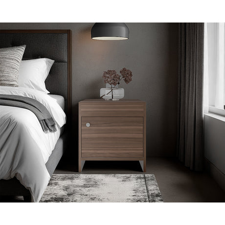 Mesa de Noche Colore Avellana 40x41.6cm con Una Puerta - MESAS DE NOCHE | Bylmo