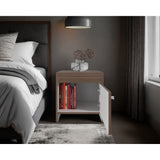 Mesa de Noche Colore Avellana 40x41.6cm con Una Puerta - MESAS DE NOCHE | Bylmo
