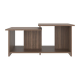 Mesa de Centro Wema Avellana 89.3x41.6cm Rectangular y con Compartimientos - MESAS DE CENTRO | Bylmo