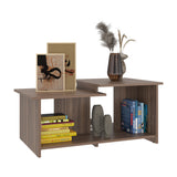 Mesa de Centro Wema Avellana 89.3x41.6cm Rectangular y con Compartimientos - MESAS DE CENTRO | Bylmo