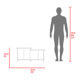 Mesa de Centro Wema Avellana 89.3x41.6cm Rectangular y con Compartimientos - MESAS DE CENTRO | Bylmo