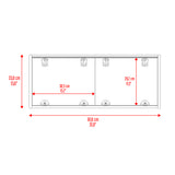 Gabinete de Baño Note Fresno 81x33cm Rectangular sin Entrepaños - GABINETES DE BANHO | Bylmo