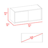 Gabinete de Baño Note Fresno 81x33cm Rectangular sin Entrepaños - GABINETES DE BANHO | Bylmo
