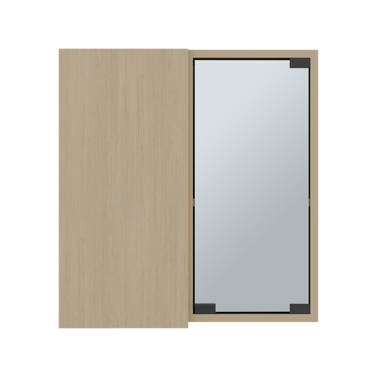Gabinete de Baño Miro Avellana 50x53.7cm Cuadrado con Espejo y con Tres Entrepaños - GABINETES DE BANHO | Bylmo