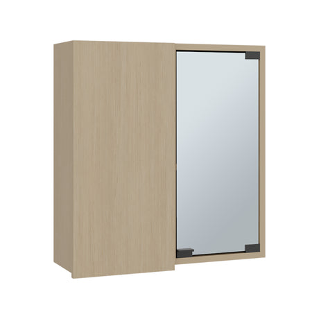 Gabinete de Baño Miro Avellana 50x53.7cm Cuadrado con Espejo y con Tres Entrepaños - GABINETES DE BANHO | Bylmo