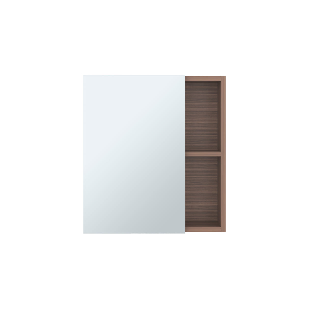 Gabinete de Baño Labelle Avellana 45x49.7cm Cuadrado con Espejo y con Tres Entrepaños - GABINETES DE BANHO | Bylmo