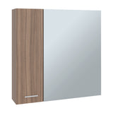 Gabinete de Baño Barcelona Avellana 60x60cm Cuadrado con Espejo y con Dos Entrepaños - GABINETES DE BANHO | Bylmo